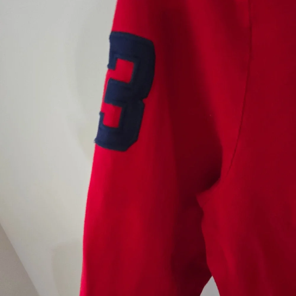 Polo‎ Ralph Lauren Mens Red Big Pony Hooded Pique Long Sleeve Shirt XXL TTG